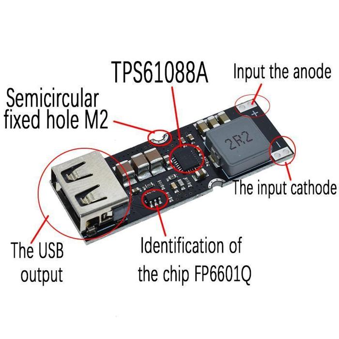Single Cell Lithium Battery Boost Power Module Board