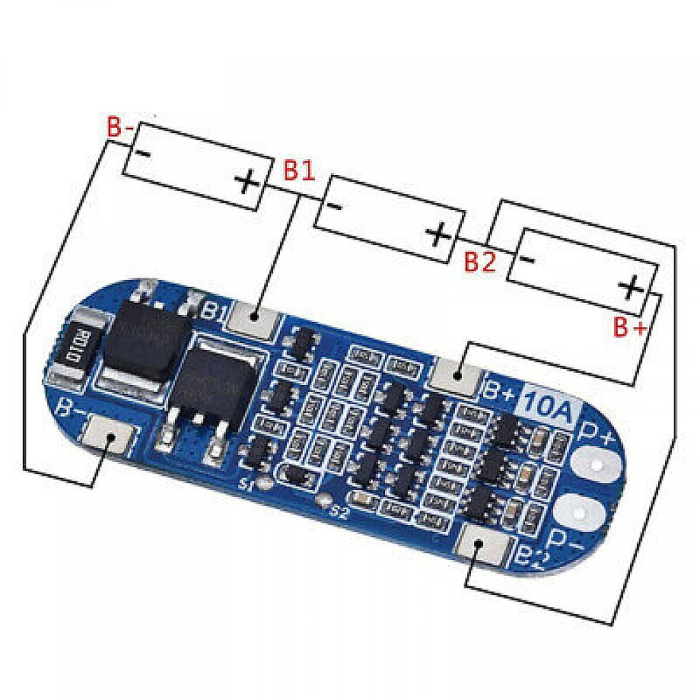 Iotcart SES-P-1140 12V 10A 3S 18650 BMS Protection Board - Buy in India