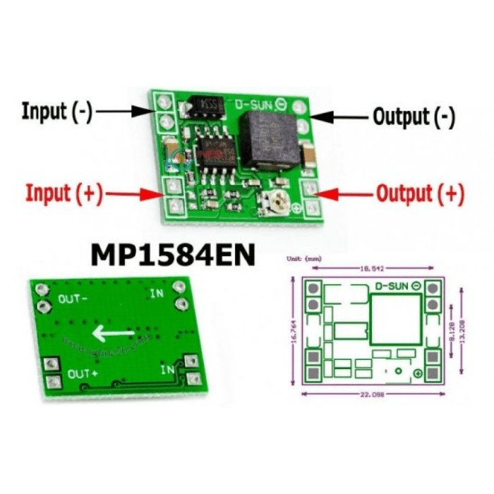 Iotcart MP1584EN 3A 28V DC-DC Buck Converter Module - Buy Online in India