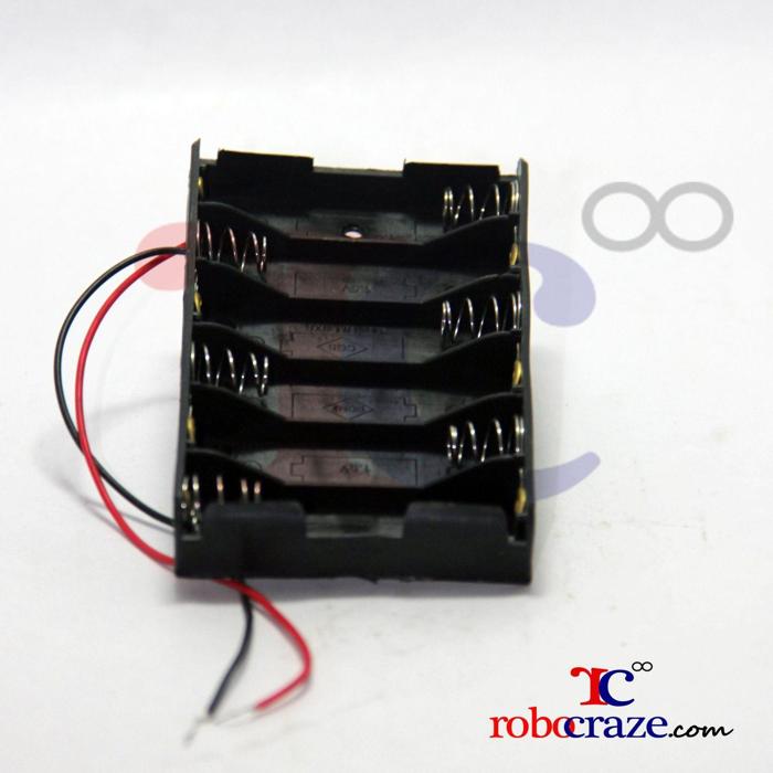 Iotcart 6 AA Battery Holder 9V Plastic Case - Robotics & Arduino Power