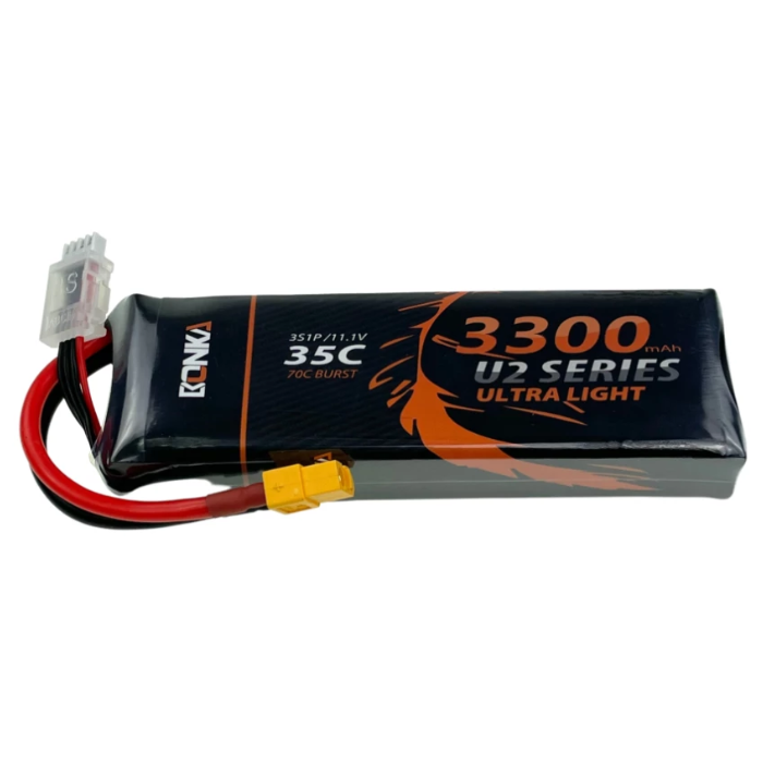 Bonka 11.1V 3300mAh 35C 3S LiPo Battery - RC Drones & Cars