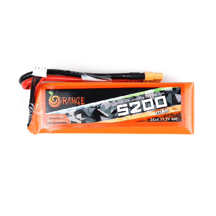 Orange 11.1V 5200mAh LiPo Battery Pack - High Power for Drones & RC
