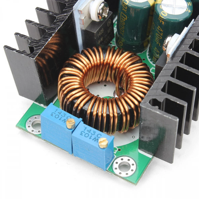 Iotcart 12A 300W DC-DC Buck Converter 7-32V to 0.8-28V - Voltage Regulator for Arduino & Raspberry Pi