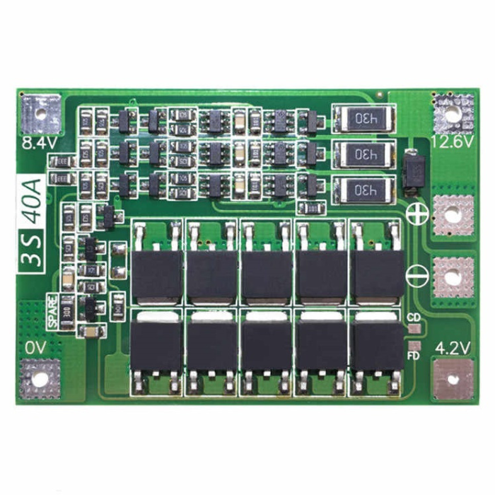 Iotcart 3S 40A 11.1V Lithium Battery Protection Board with Balance - Ideal for Drills & LED Lights