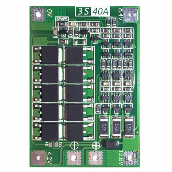 Iotcart 3S 40A 11.1V Lithium Battery Protection Board with Balance - Ideal for Drills & LED Lights