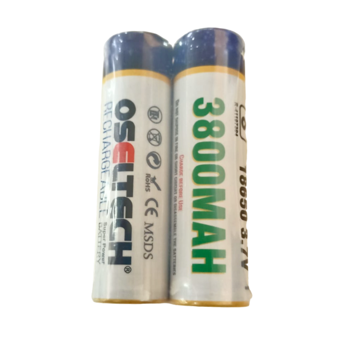 OSELTECH 3800mAh 18650 3.7V Li-Ion Rechargeable Battery - High-Capacity Power for DIY Projects