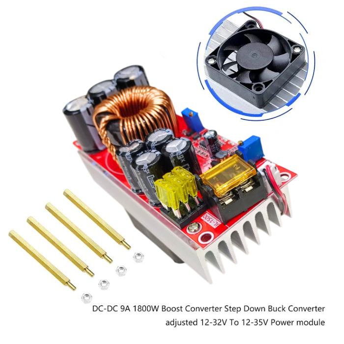 Iotcart SES-P-1324 1800W 40A DC-DC Step-Up Module - Adjustable Power Supply for Solar & Battery Charging