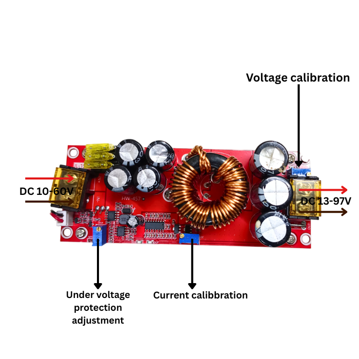 Iotcart SES-P-1324 1800W 40A DC-DC Step-Up Module - Adjustable Power Supply for Solar & Battery Charging