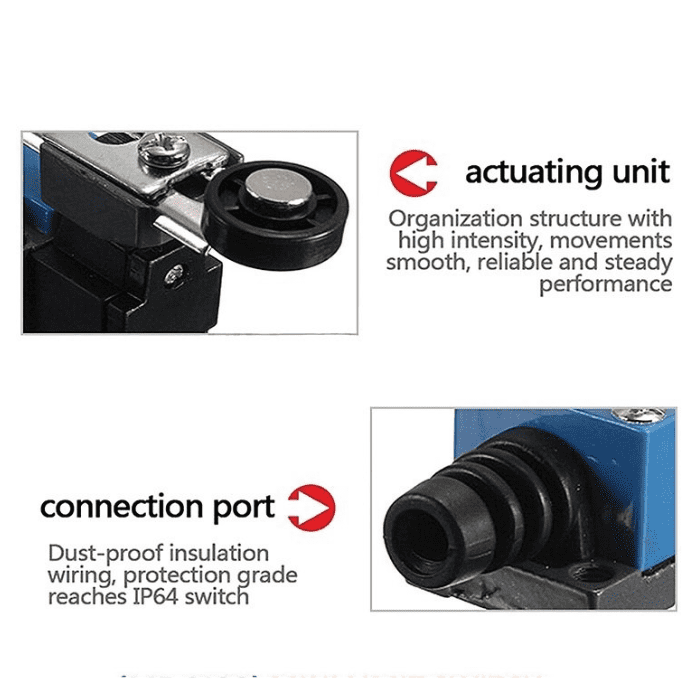 ME-8108 Rotary Adjustable Roller Lever Arm AC Limit Switch