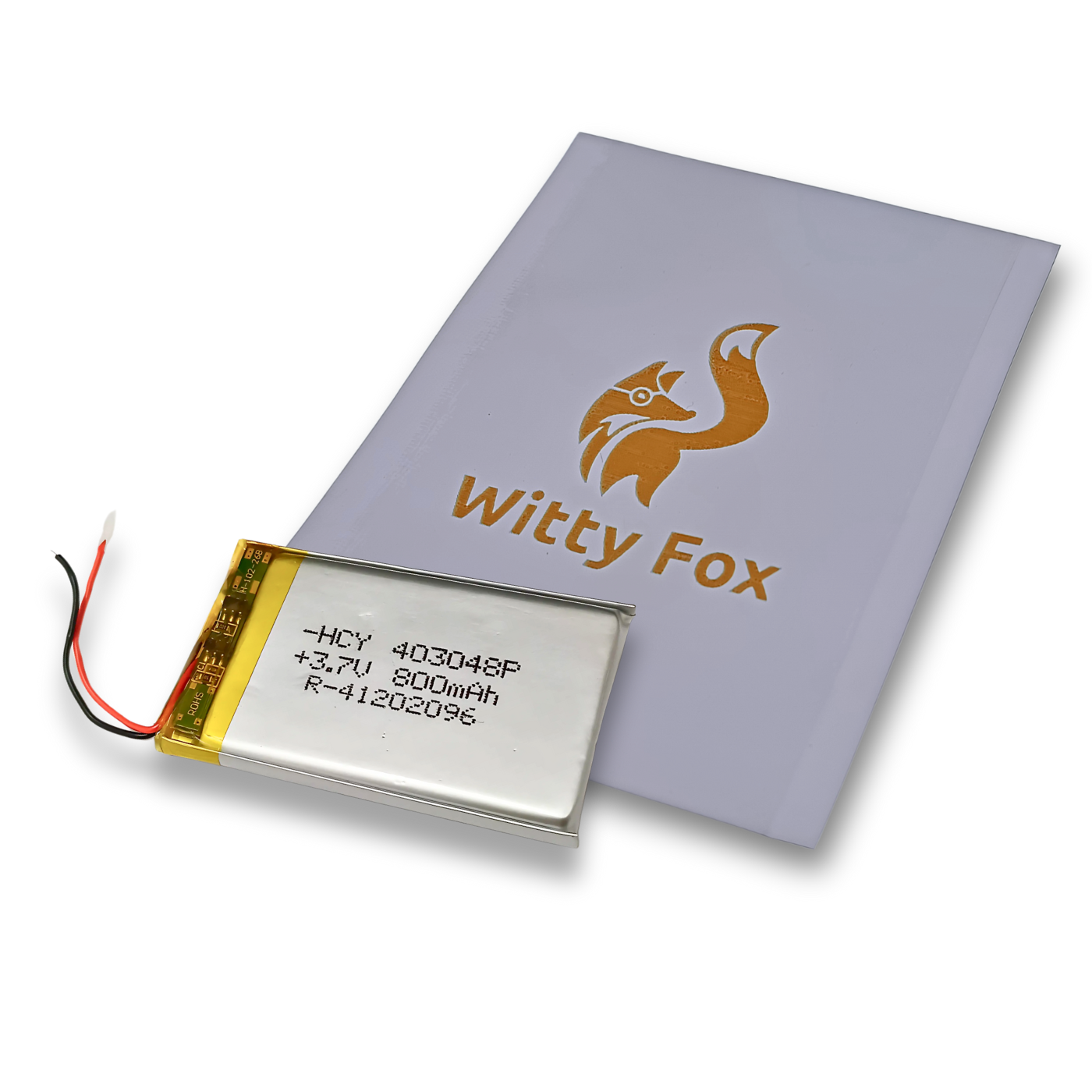 Witty Fox 800mAh Rechargeable 3.7v LiPo Battery