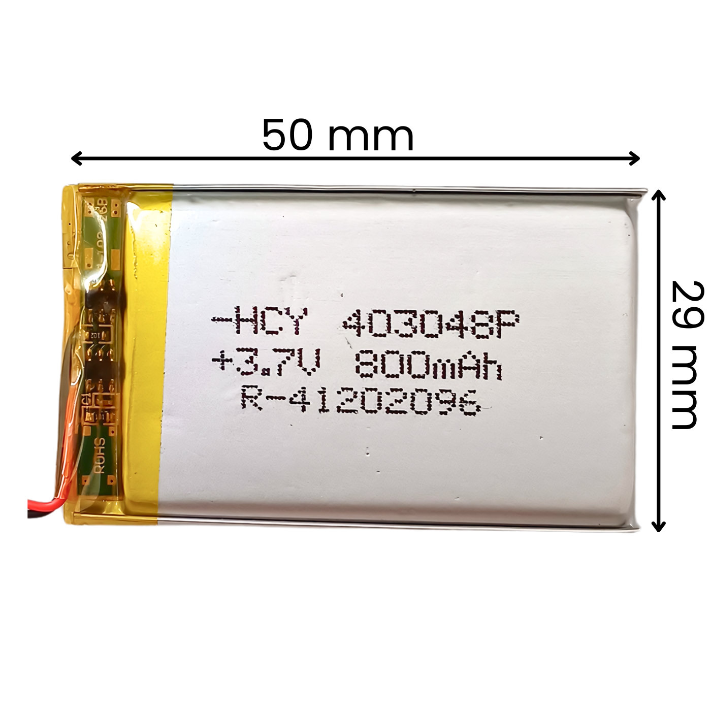 Witty Fox 800mAh Rechargeable 3.7v LiPo Battery