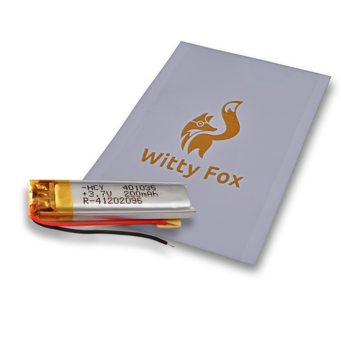 Witty Fox 3.7V 200mAh LiPo Battery Rechargeable