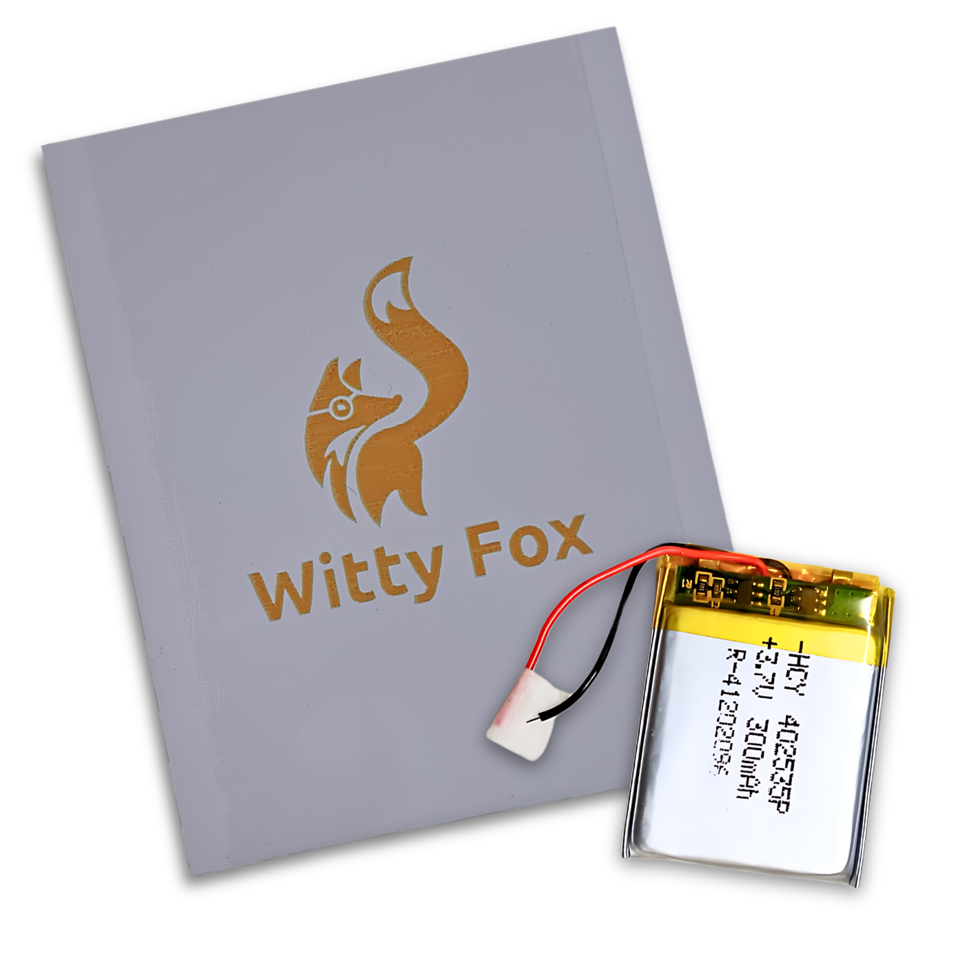 Witty Fox 300mAh Rechargeable 3.7V LiPo Battery