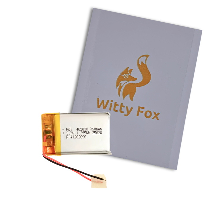 Witty Fox Rechargeable 350mAh 3.7V Lithium Polymer Battery
