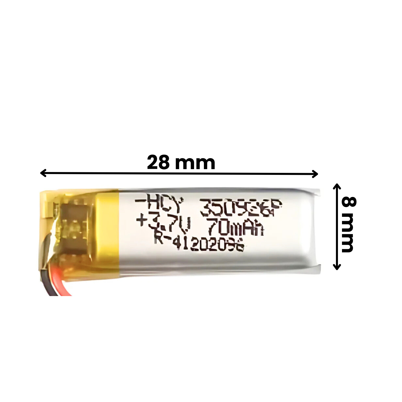 Witty Fox 70mAh Rechargeable 3.7V Lithium Polymer Battery