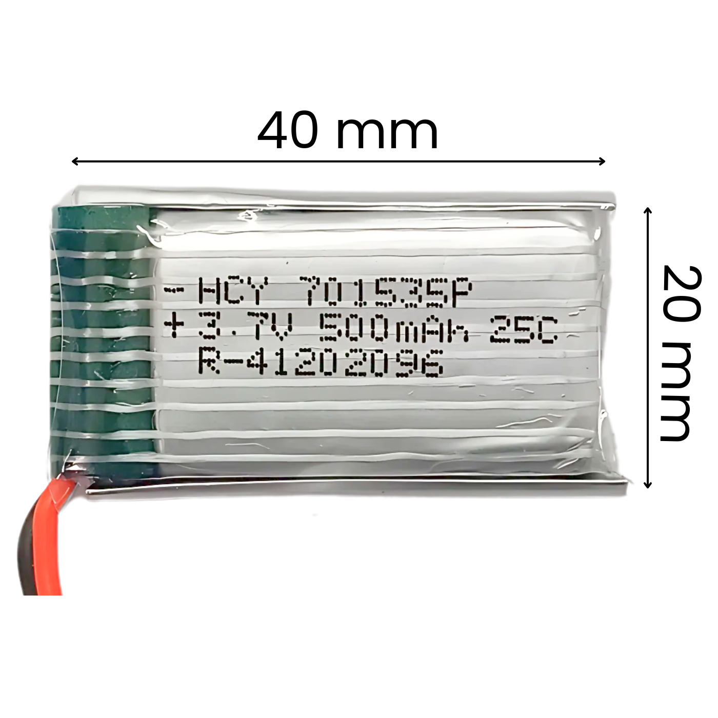 Witty Fox 500mAh Rechargeable 3.7v LiPo Battery with Connector