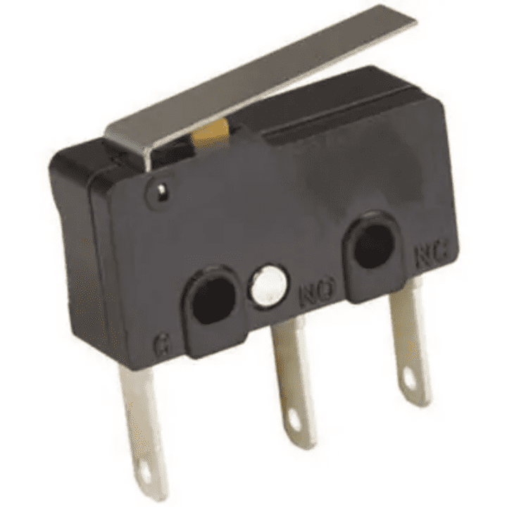 Arm Lever 15mm, 250V 6A SPDT 3-Pin Momentary Plastic Micro Limit Switch