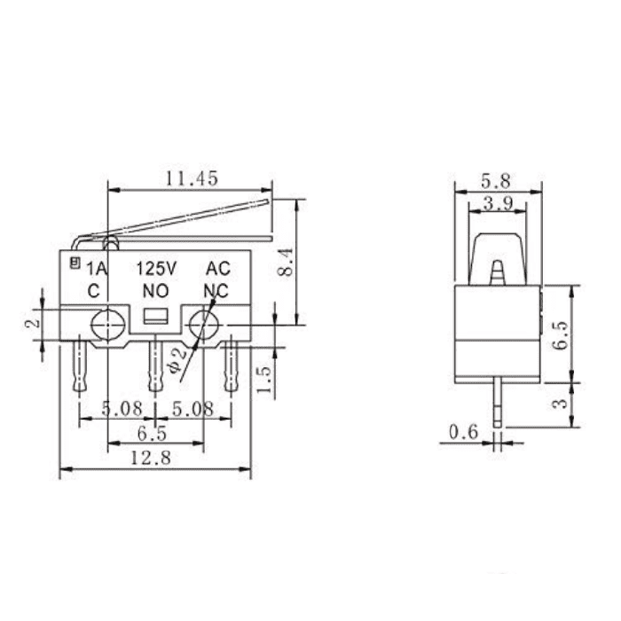 Microswitch KW10-Z1P Limit Switch 1A 125V AC