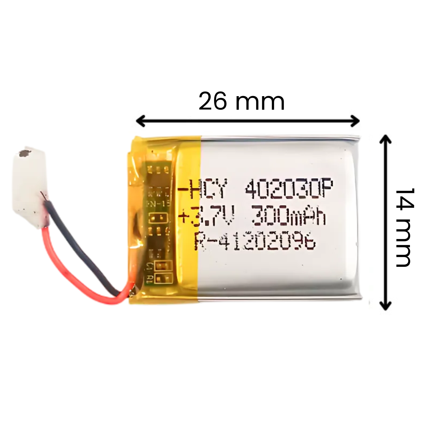 Witty Fox 3.7volt 300mAh Rechargeable LiPo Battery