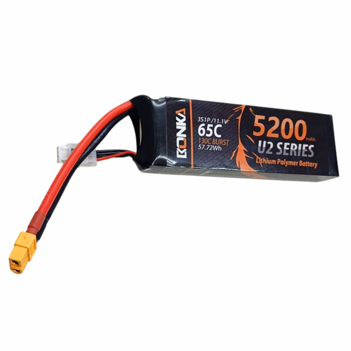 Bonka 11.1V 5200mAh 65C 3S1P LiPo Battery for RC Drones & Robotics
