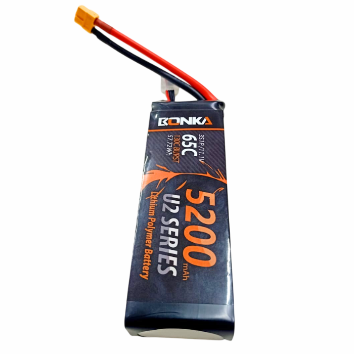 Bonka 11.1V 5200mAh 65C 3S1P LiPo Battery for RC Drones & Robotics