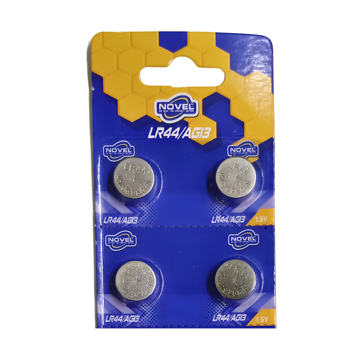NOVEL LR44/AG13 1.5V Button Cell (Pack of 10) - Reliable Power for Electronics