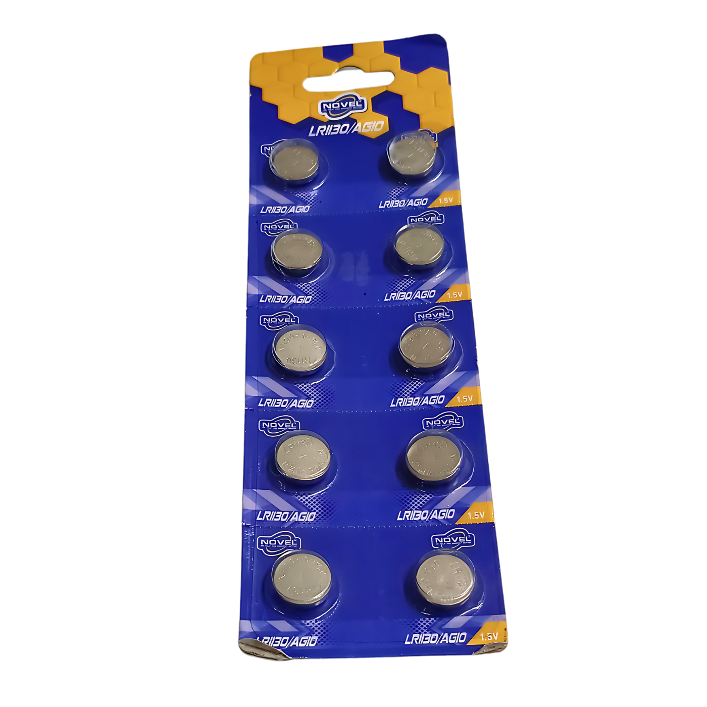 NOVEL LR1130/AG10 1.5V Button Cell Battery (PACK OF 10)