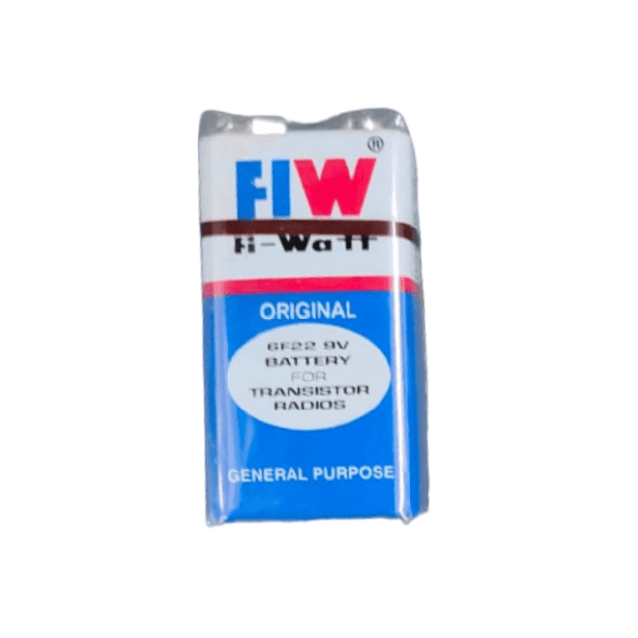 FIW 6F22 9V Alkaline Battery with Connector - Buy for Arduino & Raspberry Pi Projects