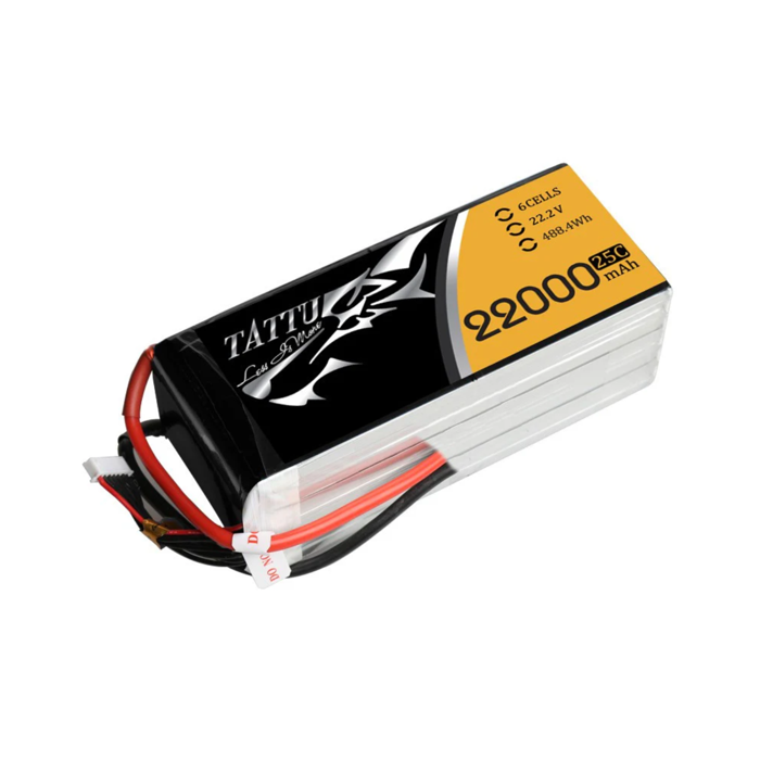 Original Tattu 22000mAh 25C 22.2V 6S1P XT90-S LiPo Battery for Drones & RC Models - Buy in India