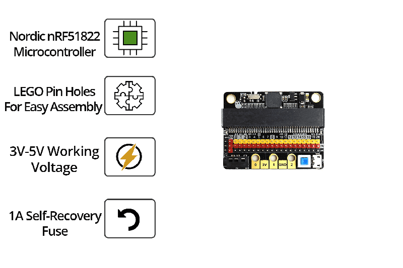 Iotcart Micro:Bit Expansion Board Robotbit IOBIT V2.0 - 5V Support for Sensors & Servos