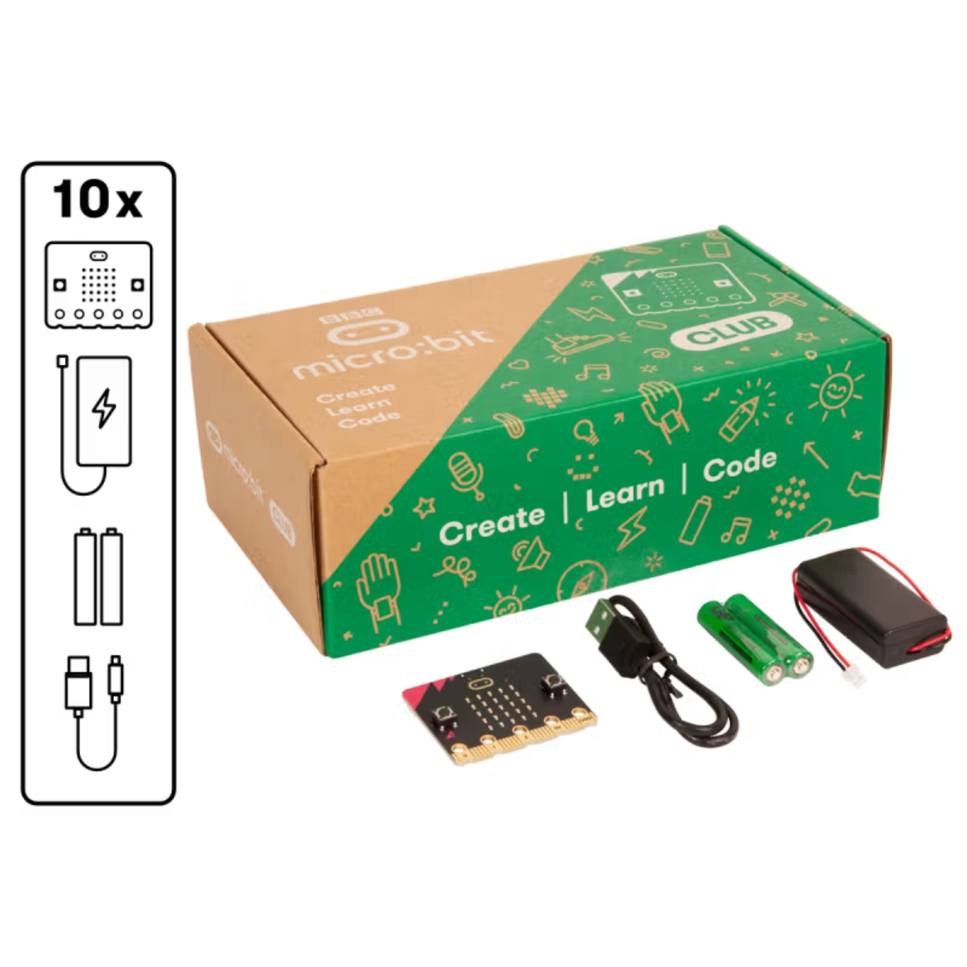 BBC Micro:bit Club Kit V2.21 Classroom Kit 10 Boards with Accessories
