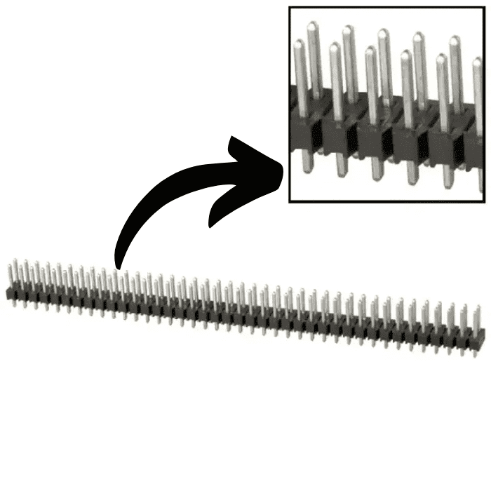 40x2 Pin 2.54mm Pitch Male Berg Strip