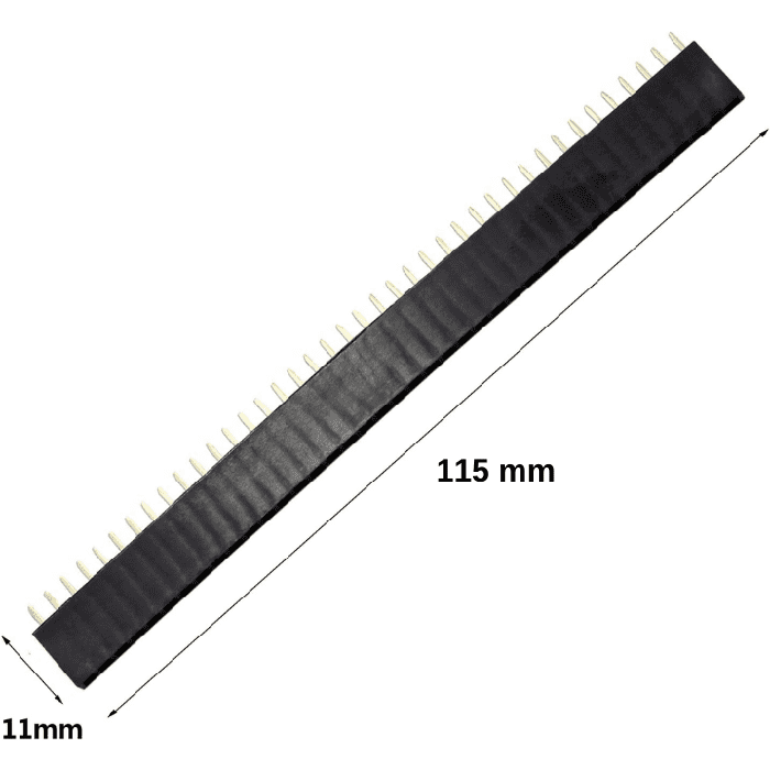 Buy 40x1 Female Berg Strip 2.54mm Pitch Header for PCB & Breadboard - Iotcart