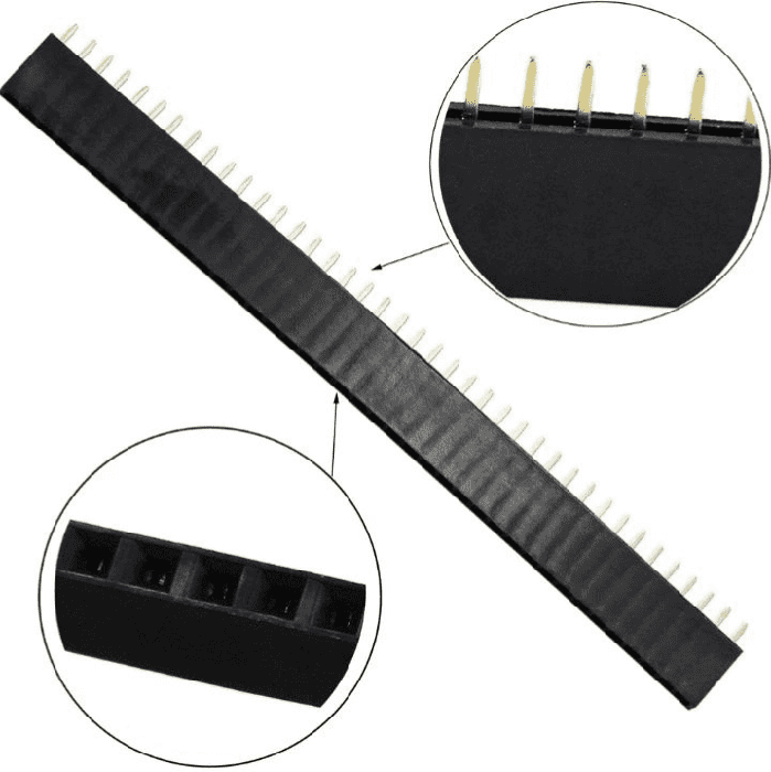 Iotcart SES-P-1583 40x1 Pin 2.54mm Female Berg Strip (50Pcs) - Buy Online in India