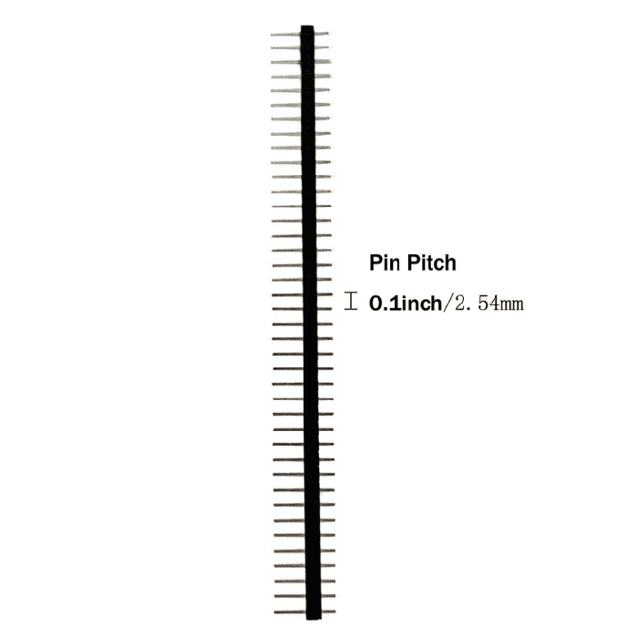Iotcart SES-P-1585 40-Pin 2.54mm Male Header Strip (Pack of 50) - Breadboard & PCB Use