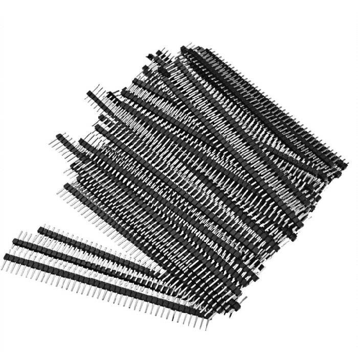 Iotcart SES-P-1585 40-Pin 2.54mm Male Header Strip (Pack of 50) - Breadboard & PCB Use