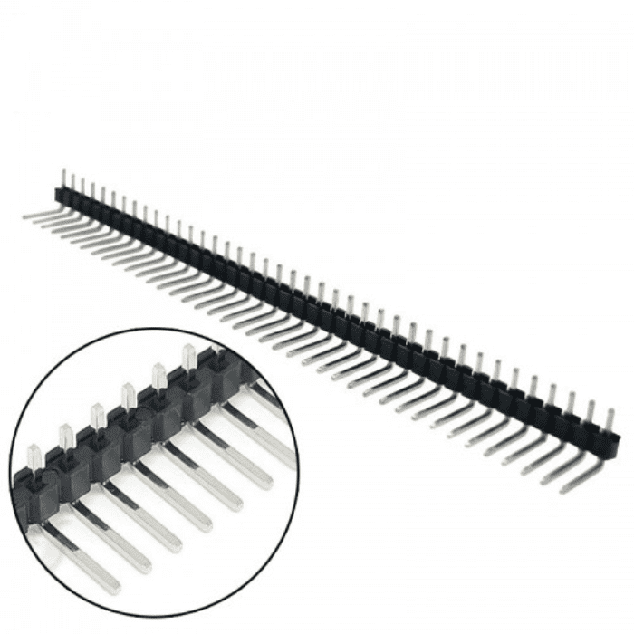 Iotcart 40x1 Male Berg Strip 2.54mm Right Angle Connector for PCB & Breadboard