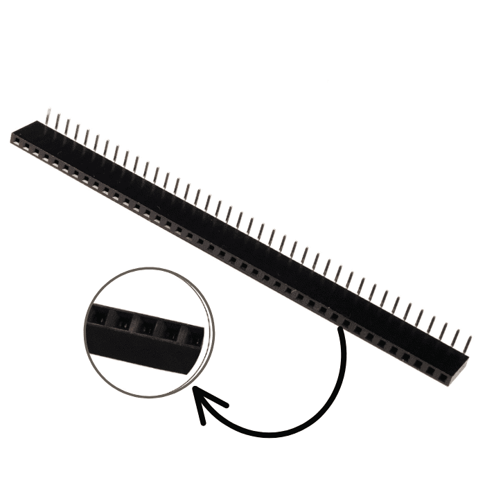 Buy 1x40 2.54mm Right Angle Female Header - Arduino & Raspberry Pi Compatible