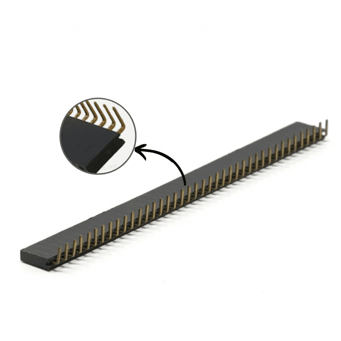 Buy 1x40 2.54mm Right Angle Female Header - Arduino & Raspberry Pi Compatible