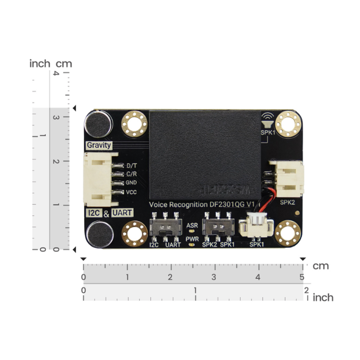 DFR0534 Gravity Offline Voice Recognition Sensor for Arduino, ESP32 - I2C & UART