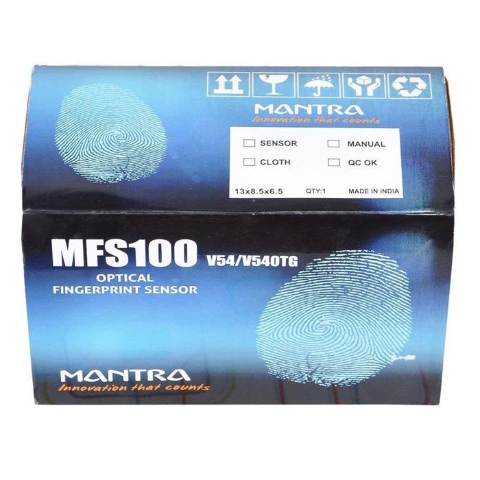 Mantra MFS-100 Biometric Fingerprint Scanner - 500 DPI, USB C-Type for KYC & Security
