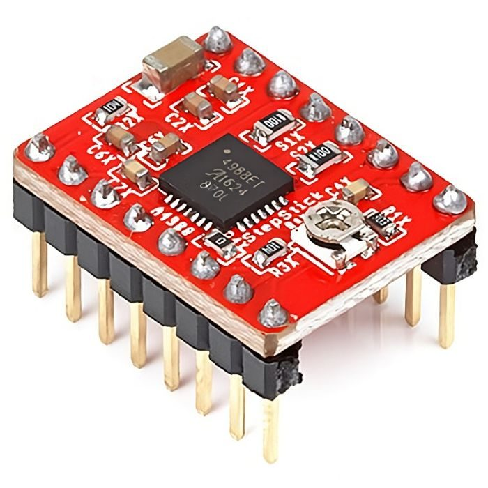 A4988 Stepper Motor Driver Module with Heat Sink For 3D Printer (Red)