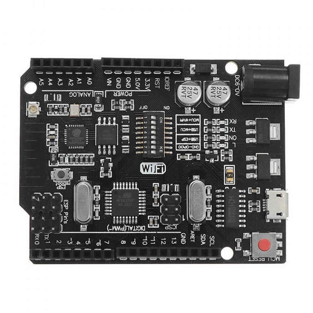 Arduino UNO+WiFi R3 ATmega328P+Node MCU ESP8266 CH340G Compatible Board