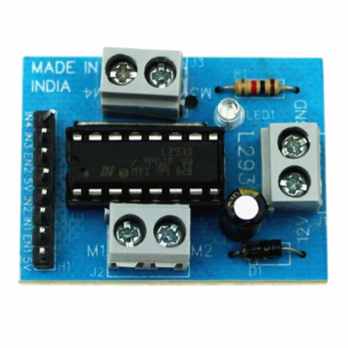 Iotcart L293D Motor Driver IC Module Board (Made in India) - Control 2 DC Motors - Compatible with Arduino & Raspberry Pi