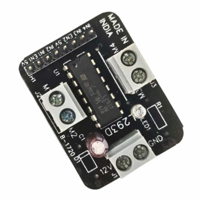 Iotcart L293D Motor Driver IC Module Board (Made in India) - Control 2 DC Motors - Compatible with Arduino & Raspberry Pi