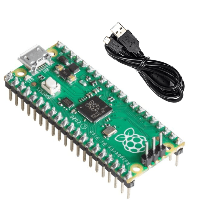 Raspberry Pi Pico with Headers and Micro USB Cable