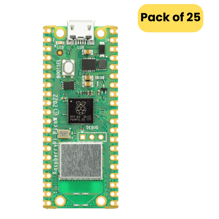 Raspberry Pi Pico W (Pack of 25) - Wireless Microcontroller for IoT & Prototyping