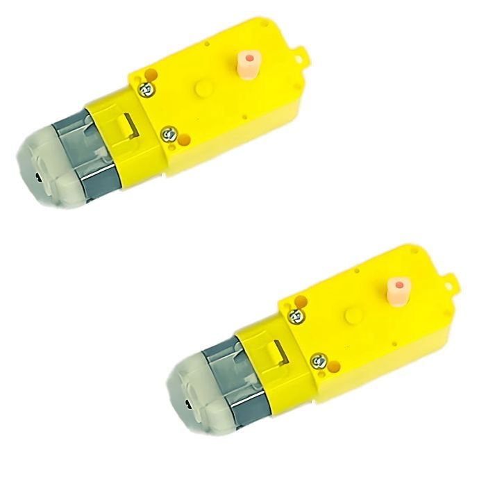 Red BO Motor Wheel +100 RPM Single Shaft BO Motor - Set of 2