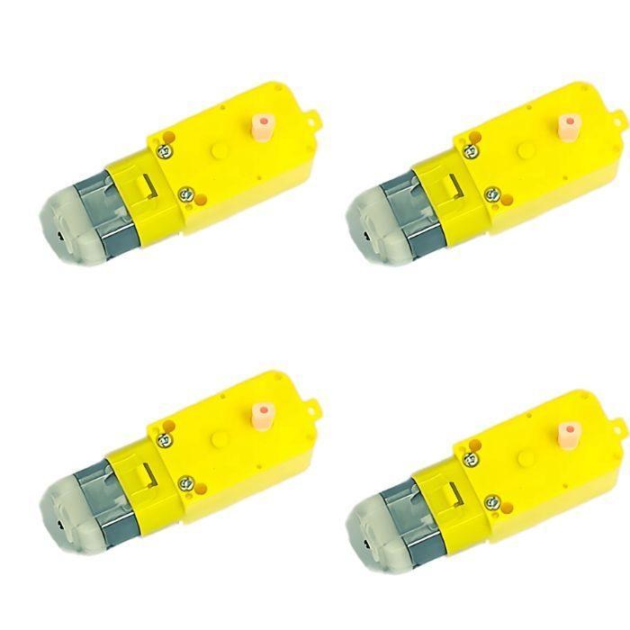 Red BO Wheel + 100 RPM Single Shaft BO Motor - Set of 4 | Robotics Science Project
