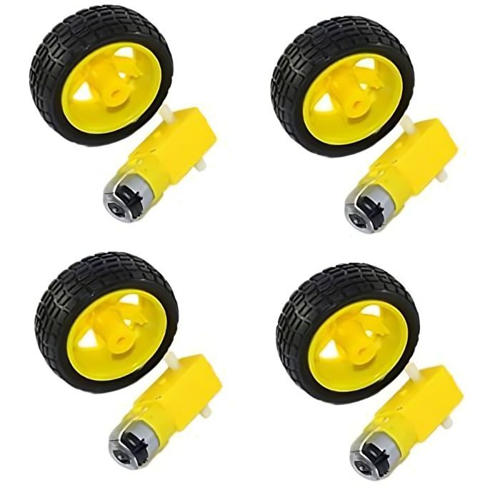 Dual Shaft BO Motor with Wheel (4pcs)